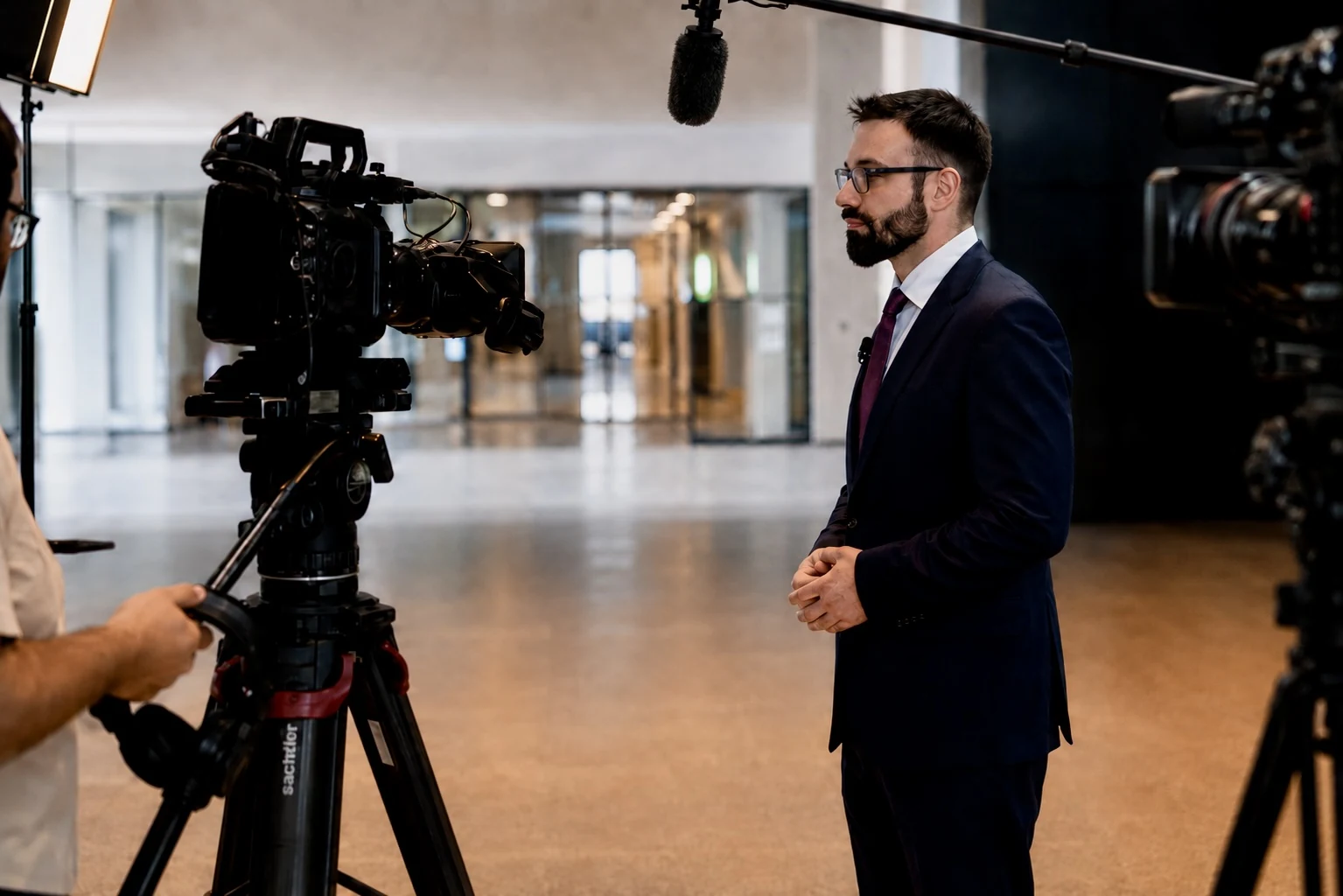 Dom Efthynopoulos during a professional video production
